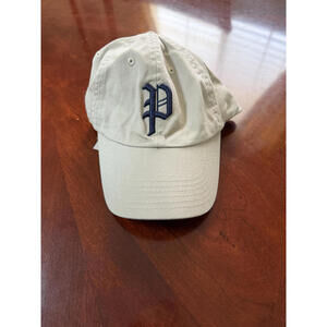 Primitive Beige Baseball Cap with Embroidered 'P' Logo